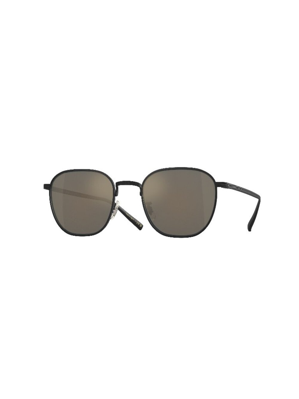 New Oliver Peoples Unisex Sunglasses Black Square Grey Lens Titanium Frame RYNN